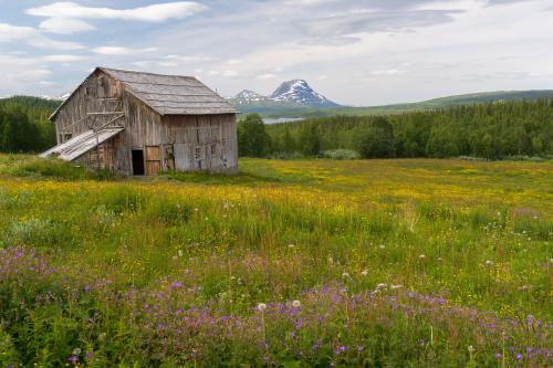 Old barn from Norway Nordland Hattfjelldal
