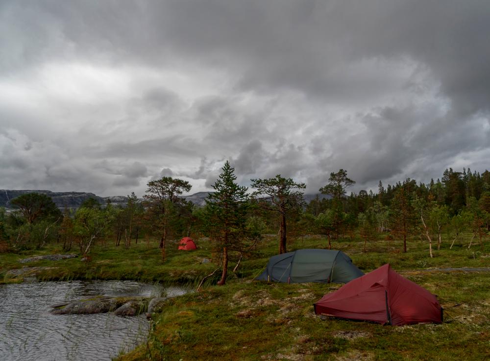Tent camp from Norway Nordland Hellmobotn