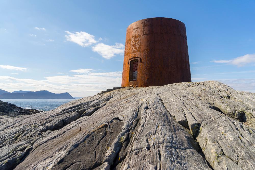 Old Lighthouse from Norway Møre og Romsdal Herøy Runde Runde fyr