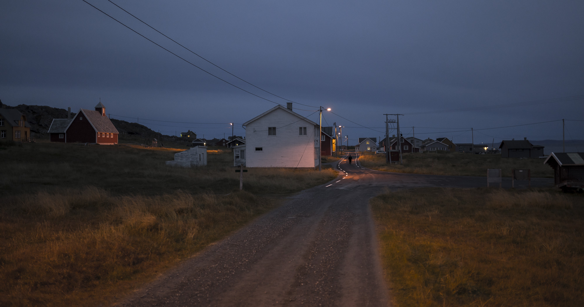 Evening walk from Norway Finnmark Varangerhalvøya Hamningberg